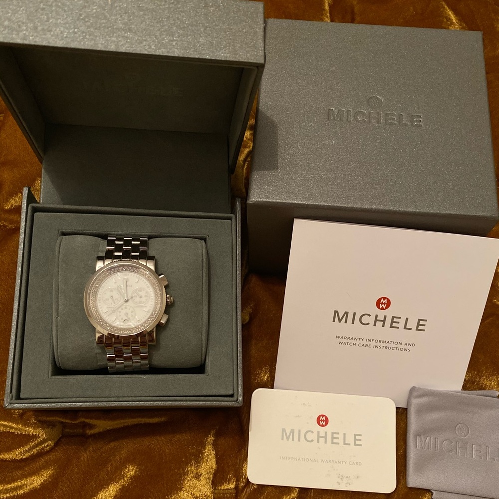 Michele Sport Sail Blanc Diamond watch *RARE*